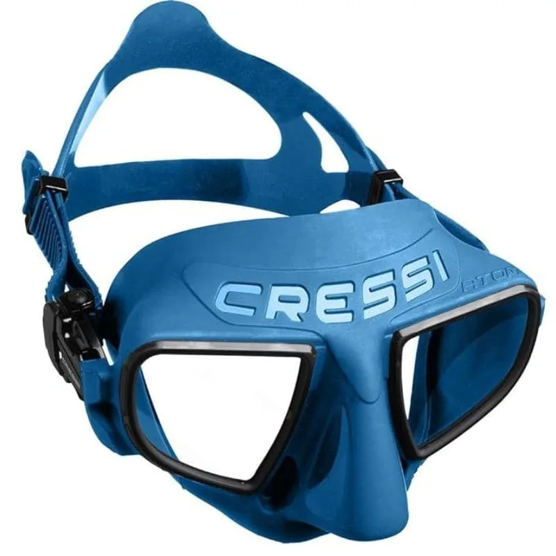 Atom_Cressi_Mascarondeproa_Buceo_Azulmetal.jpg Mascara De Buceo Apnea Atom Cressi